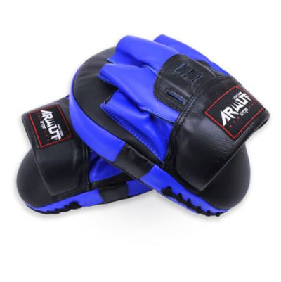 ARWUT FOCUS MITTS CURVED GENUINE LEATHER FMC1 BLACK/BLUE