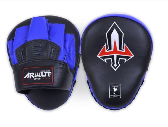 ARWUT FOCUS MITTS CURVED GENUINE LEATHER FMC1 BLACK/BLUE