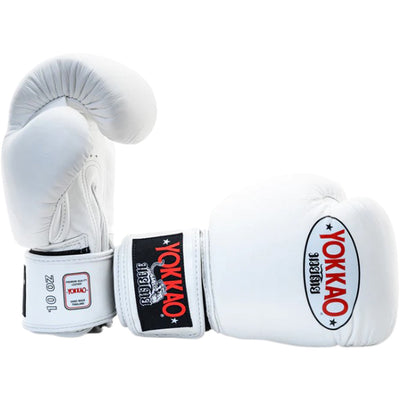 Yokkao Matrix White Leather Gloves